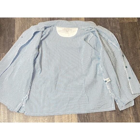 Vermont Country Store Women’s MP Seersucker Cotton Pajama Set Heritage Stripe - Picture 2 of 14